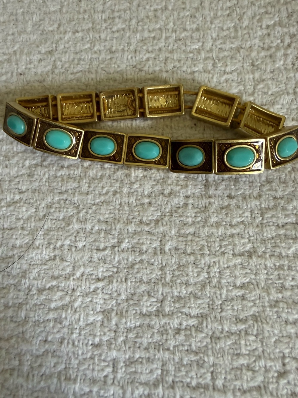 Lia Sophia Gold-Tone Bracelet with Turquoise Cabochons